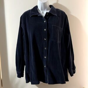 LL BEAN CORDUROY SHIRT, size Large Regular